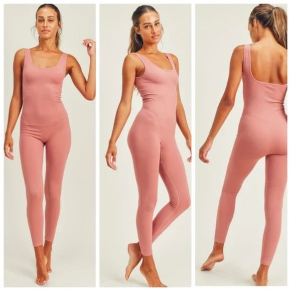 Ribbed Jumpsuits Catsuits Bodysuit ROSE - Picture 2 of 2